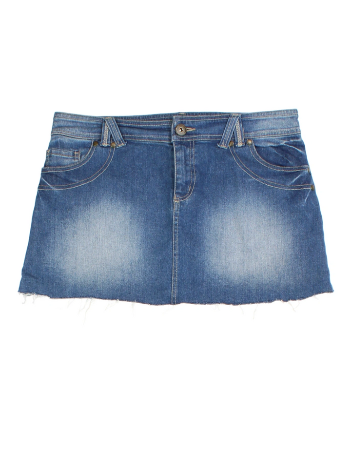 Y2K Denim Mini Skirt (Size M)