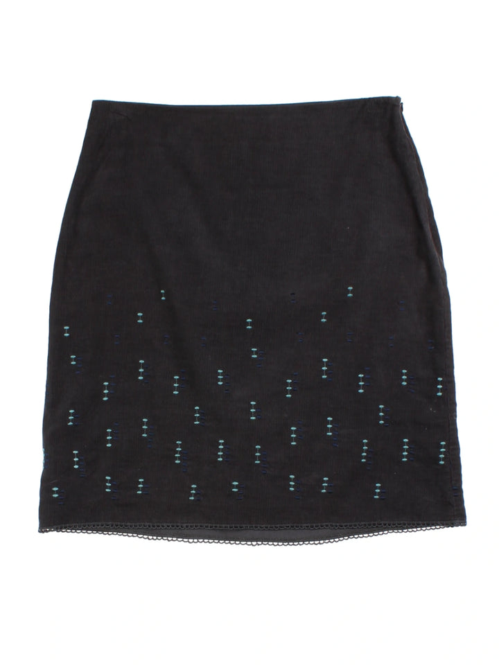 Y2K Embroidered Mini Skirt (Size S)