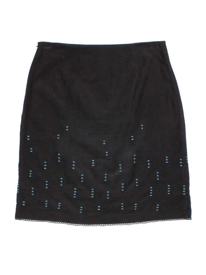 Y2K Embroidered Mini Skirt (Size S)