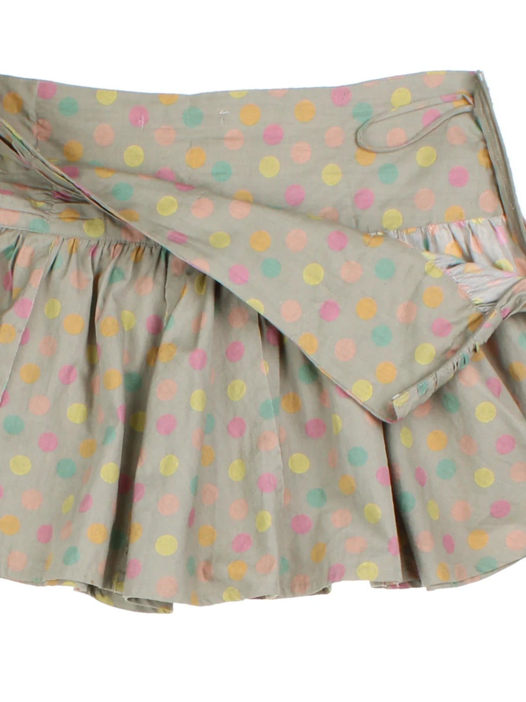 Y2K Polka Dot Mini Skirt (Size L)