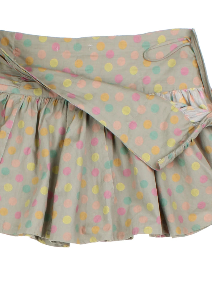 Y2K Polka Dot Mini Skirt (Size L)
