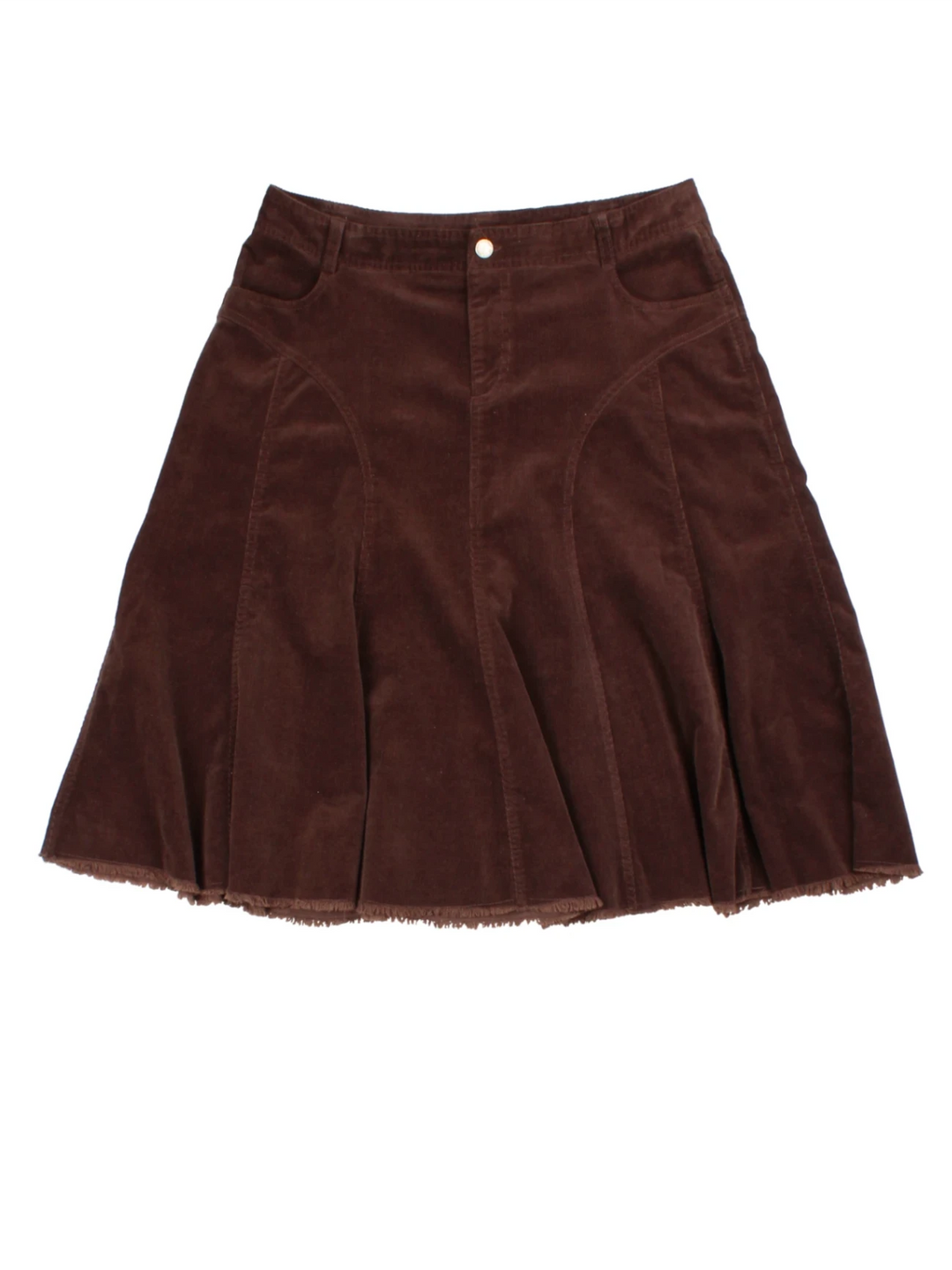 Y2K Corduroy Midi Skirt (Size M)