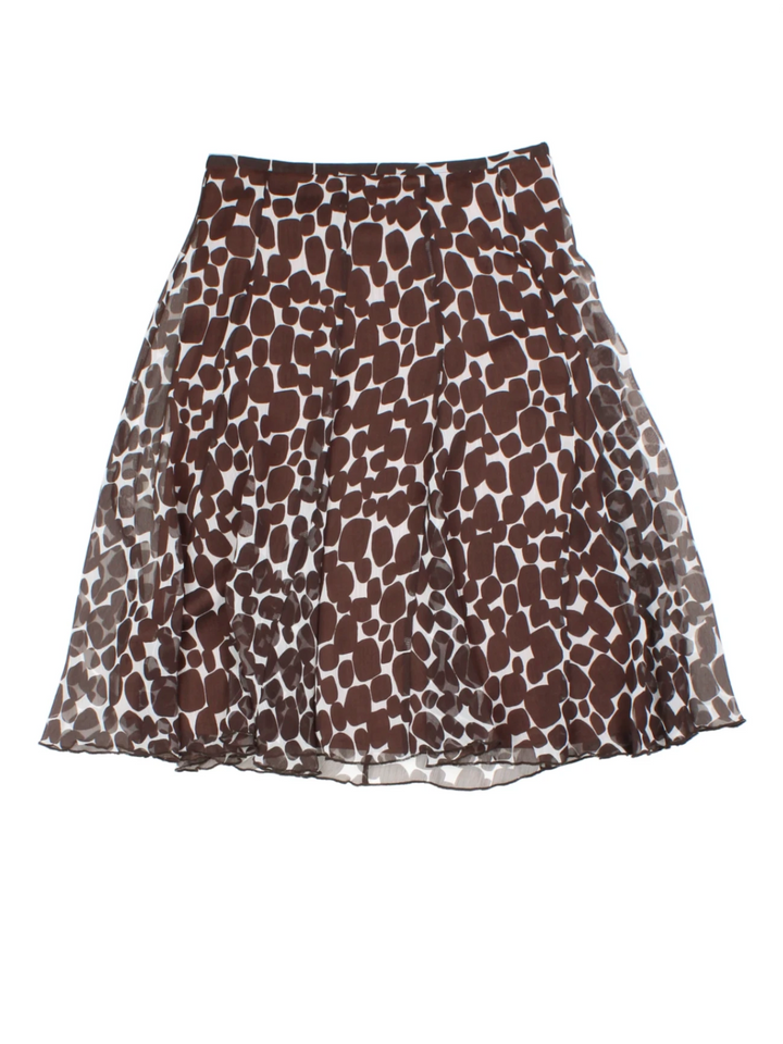 Y2K Abstract Print Midi Skirt (Size S)
