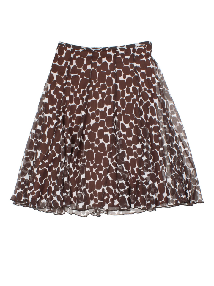 Y2K Abstract Print Midi Skirt (Size S)