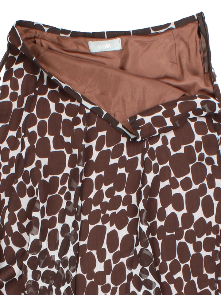 Y2K Abstract Print Midi Skirt (Size S)