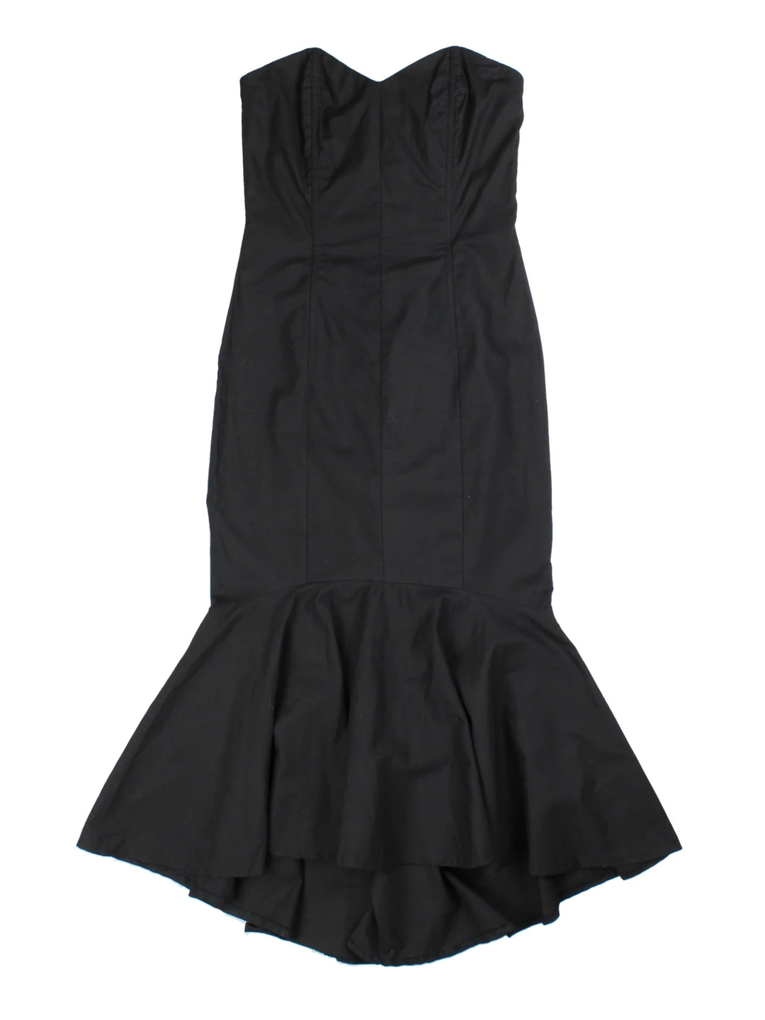 Y2K Strapless Mermaid Hem Midi Dress (Size XS)