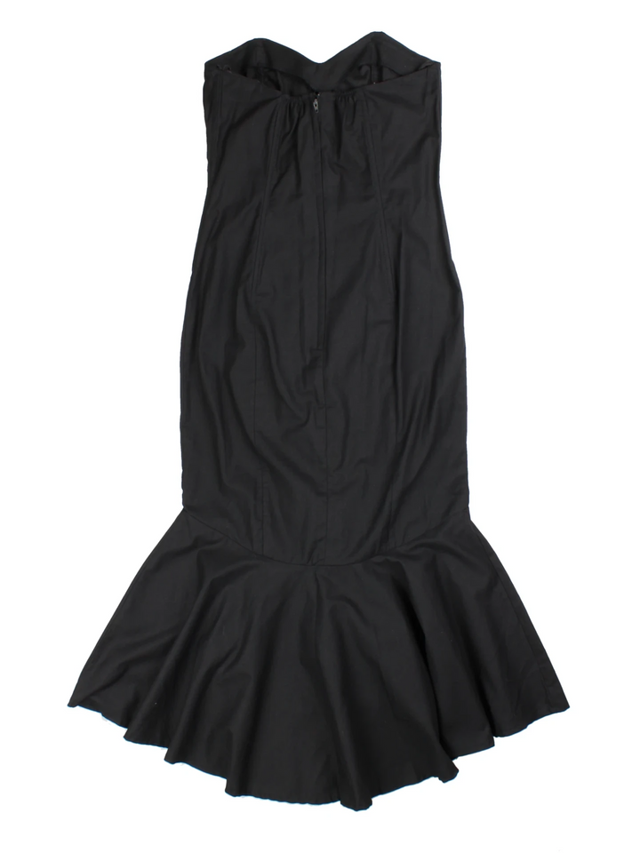 Y2K Strapless Mermaid Hem Midi Dress (Size XS)