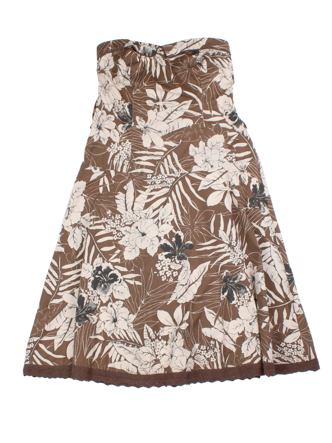 Y2K Jane Norman Hawaiian Floral Strapless Dress (Size S)