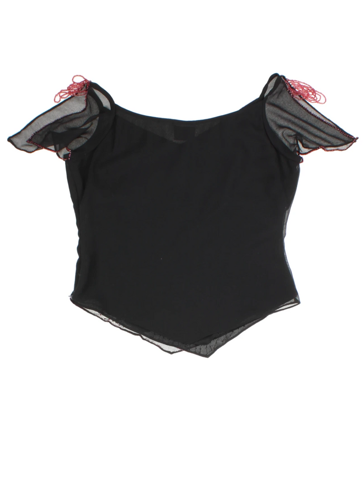 Y2K Beaded Top (Size S)