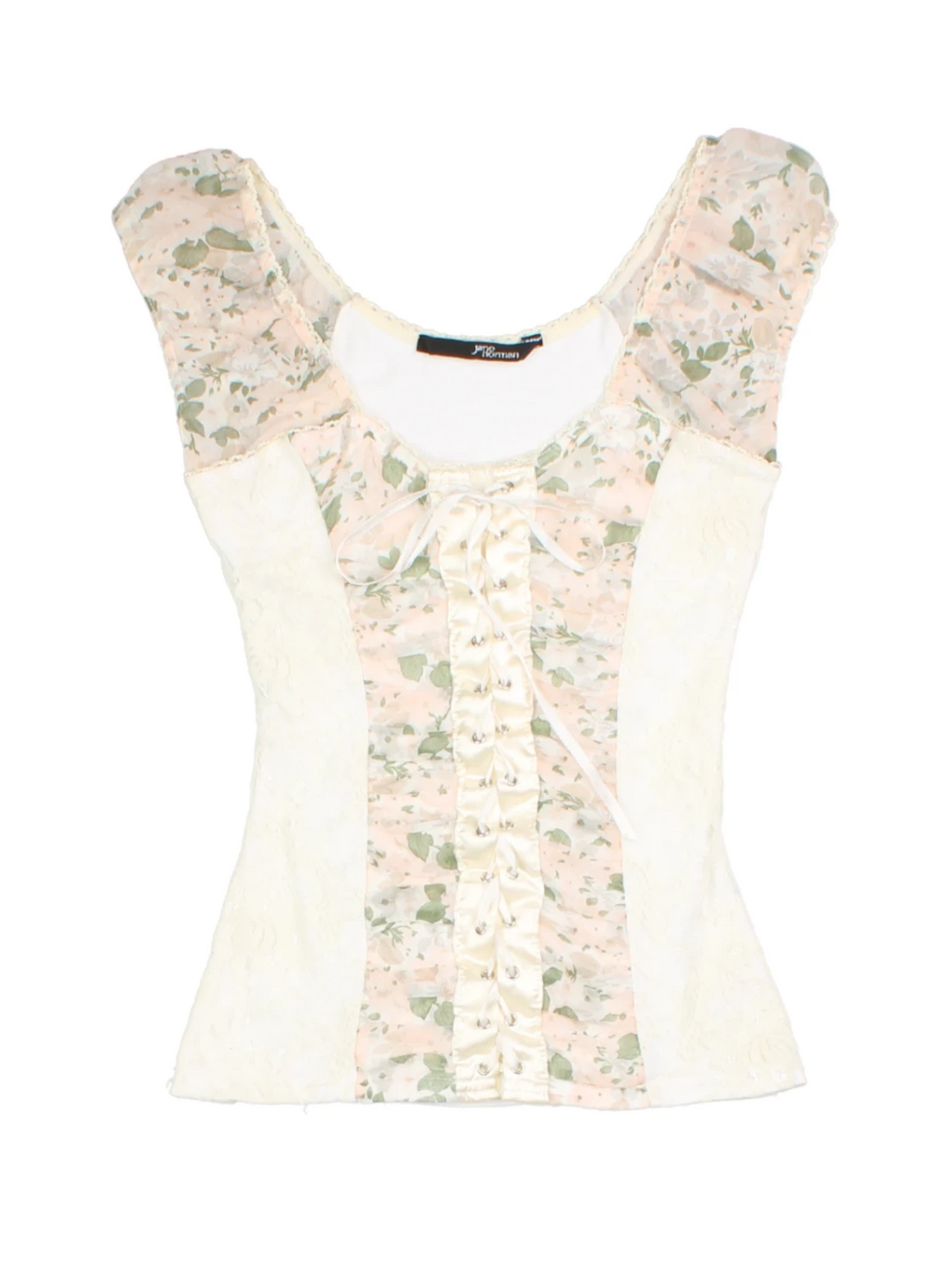 Y2K Jane Norman Floral Corset Top (Size M)