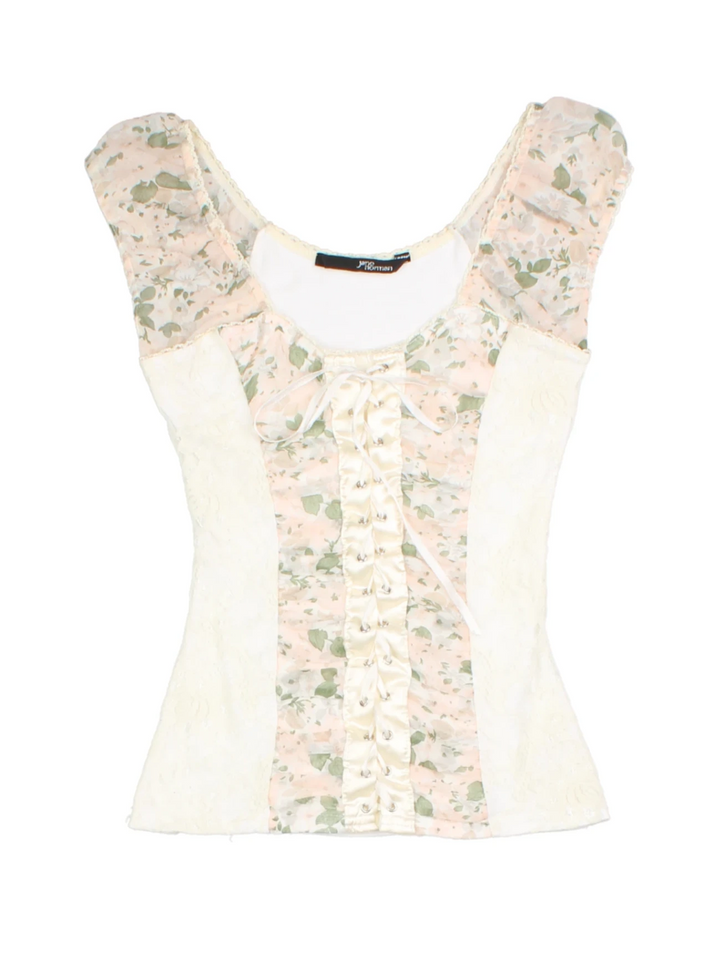 Y2K Jane Norman Floral Corset Top (Size M)