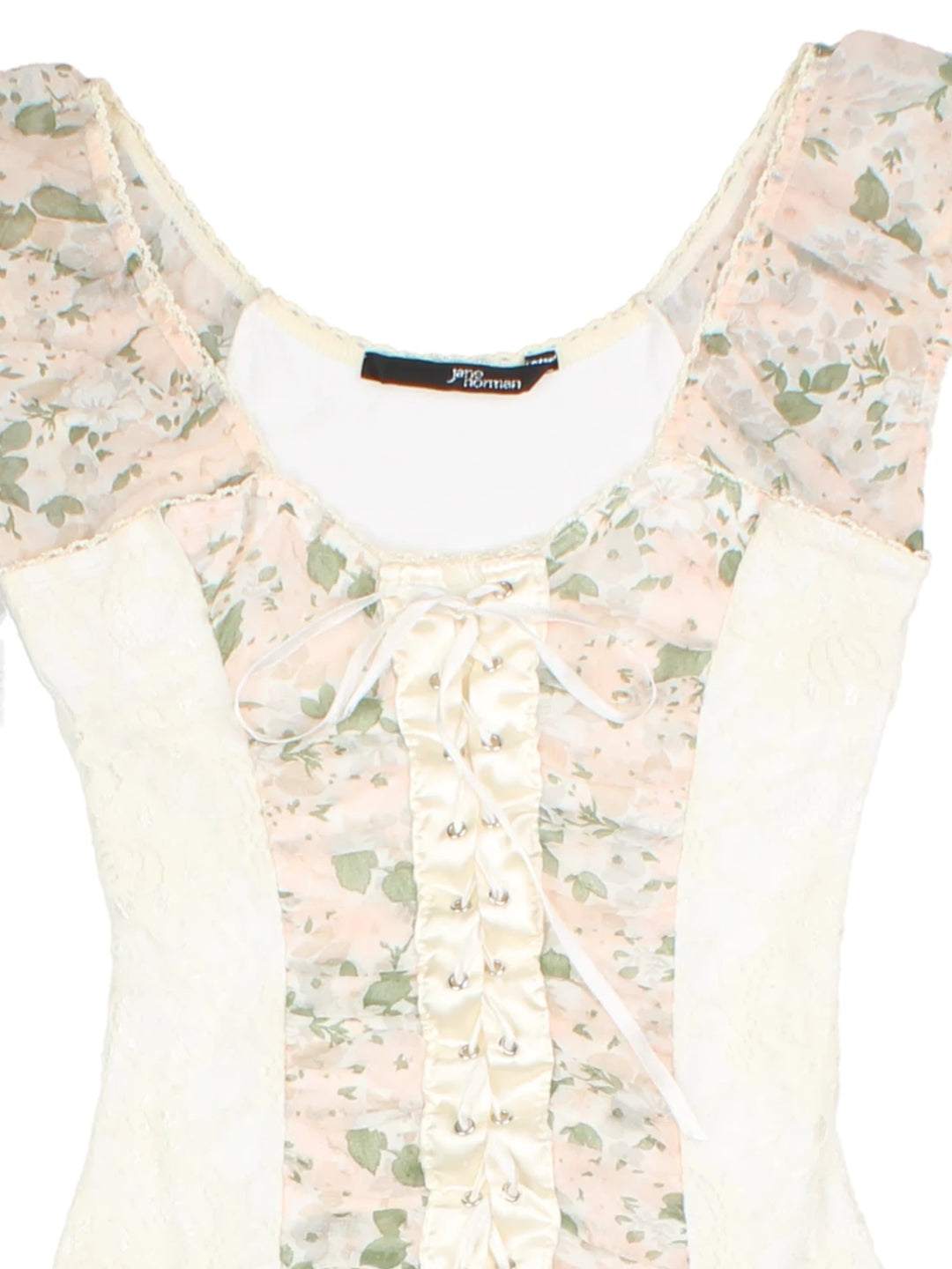 Y2K Jane Norman Floral Corset Top (Size M)