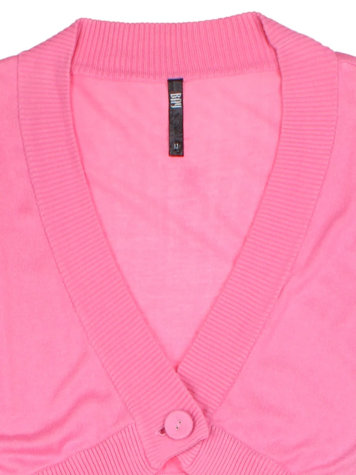 Y2K Cropped Knit Cardigan (Size M)