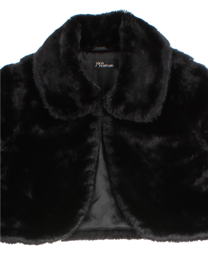 Y2K Jane Norman Cropped Faux Fur Jacket (Size XS)