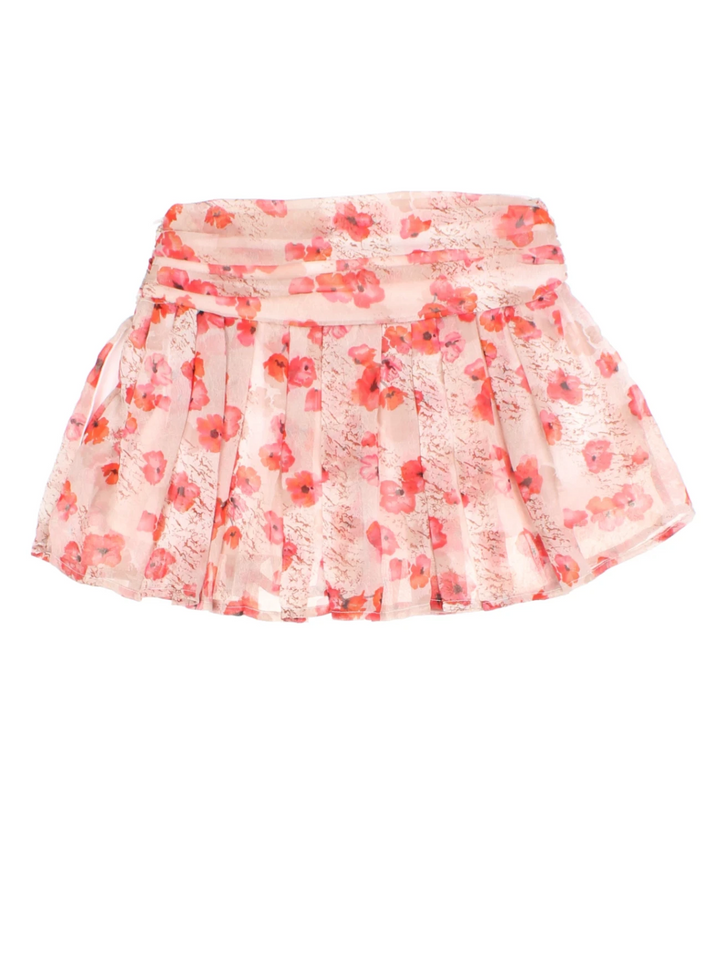Y2K Floral Mini Skirt (Size M)