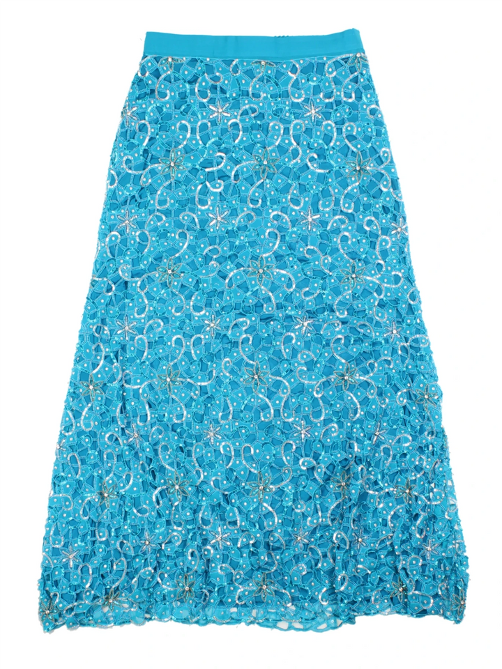 Beaded Lace Maxi Skirt (Size S)