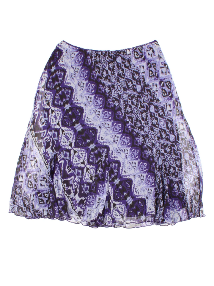 Y2K Patterned A Line Skirt (Size M)