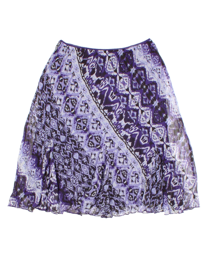 Y2K Patterned A Line Skirt (Size M)