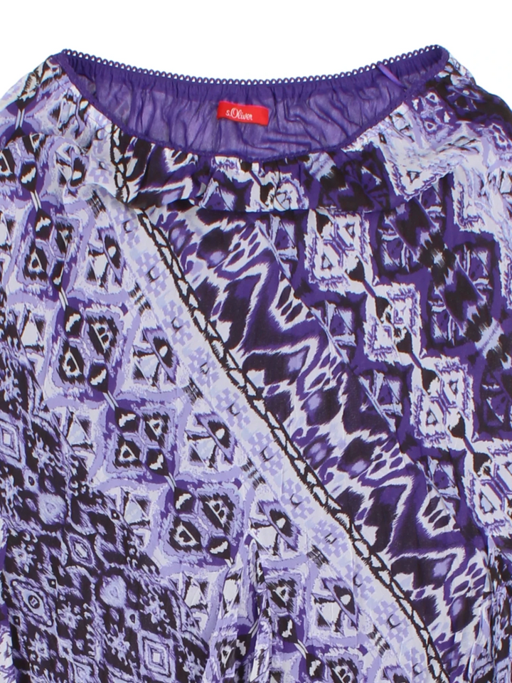 Y2K Patterned A Line Skirt (Size M)