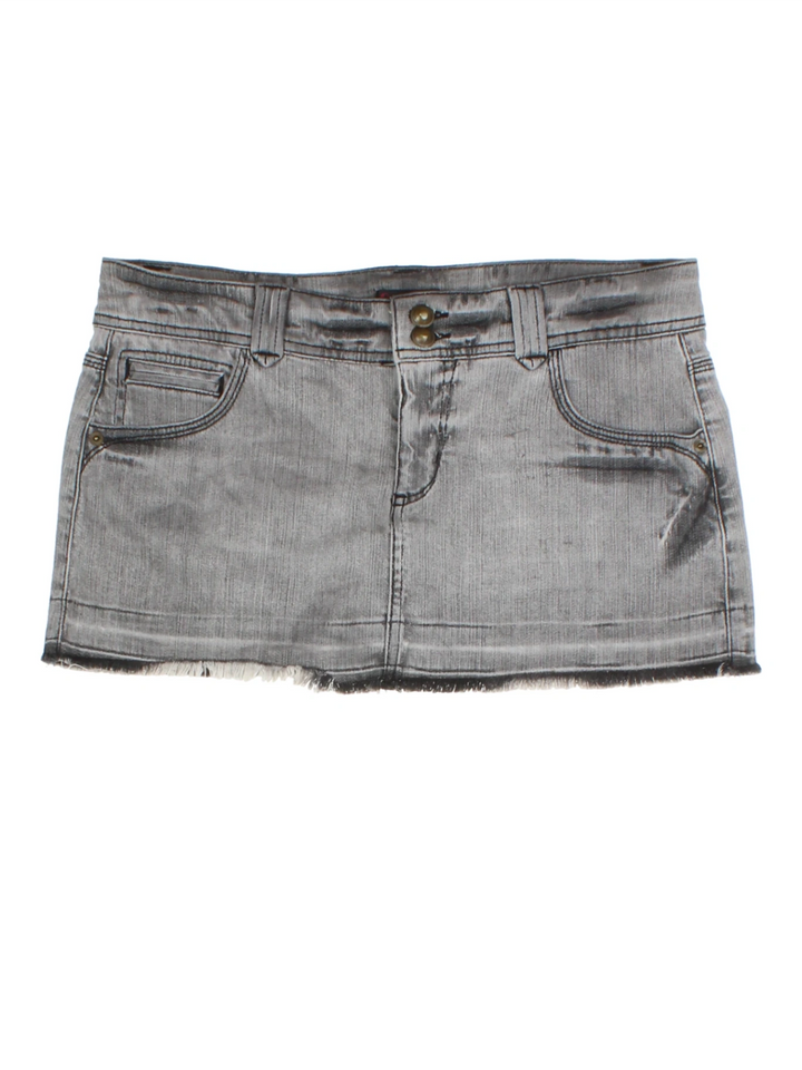 Y2K Denim Mini Skirt (Size M)