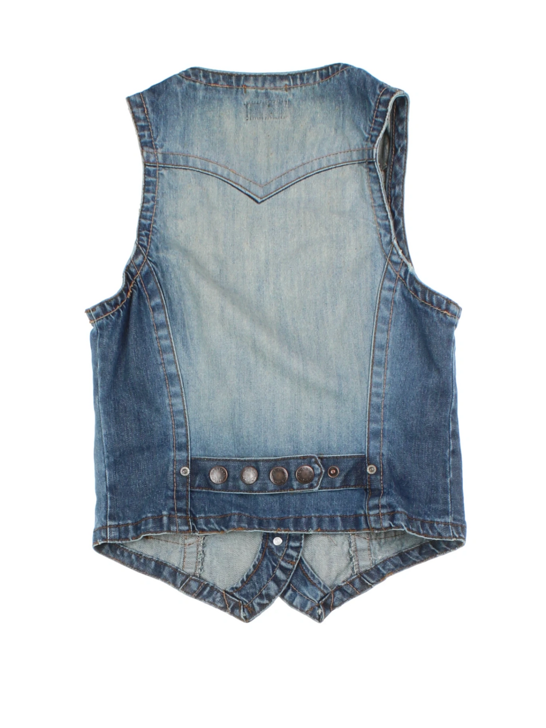 Y2K Denim Waistcoat (Size S)
