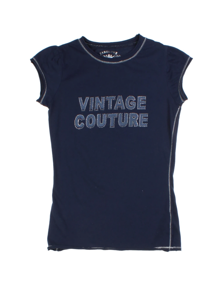Y2K Vintage Couture Baby Tee (Size S)