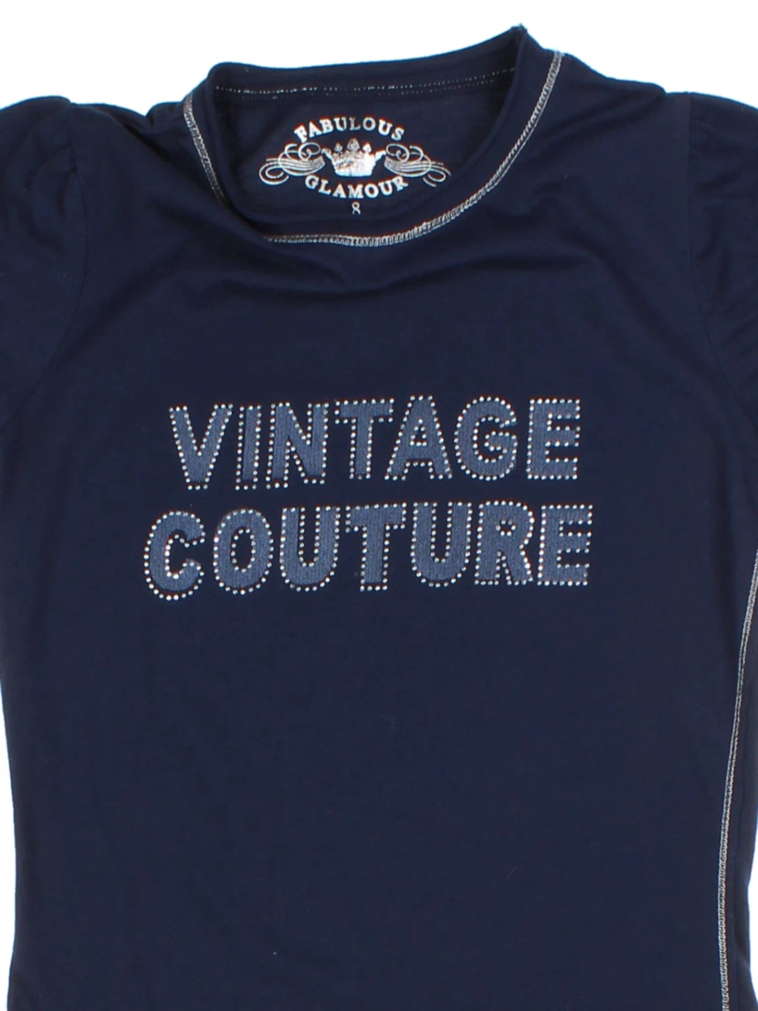 Y2K Vintage Couture Baby Tee (Size S)