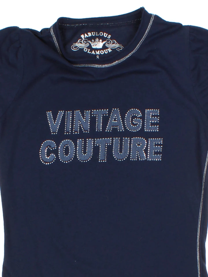 Y2K Vintage Couture Baby Tee (Size S)