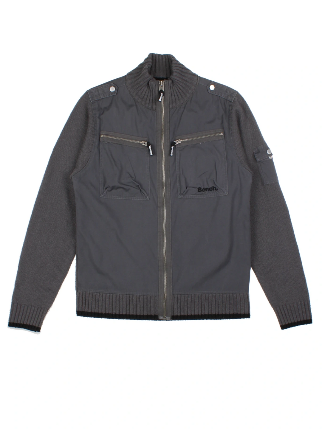 Y2K Bench Funnel Neck Cardigan (Size L)