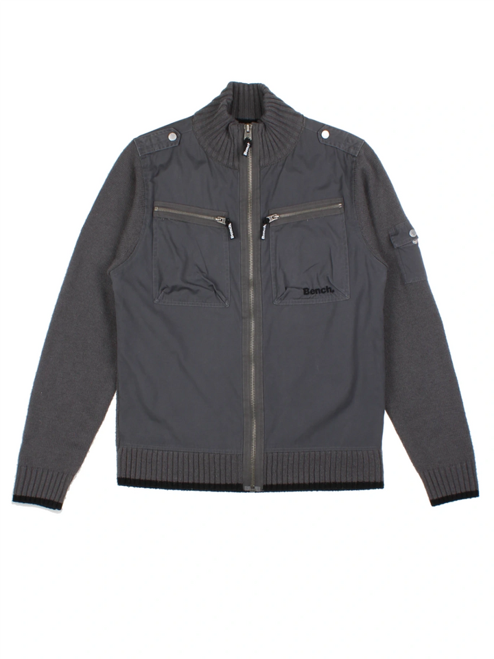 Y2K Bench Funnel Neck Cardigan (Size L)