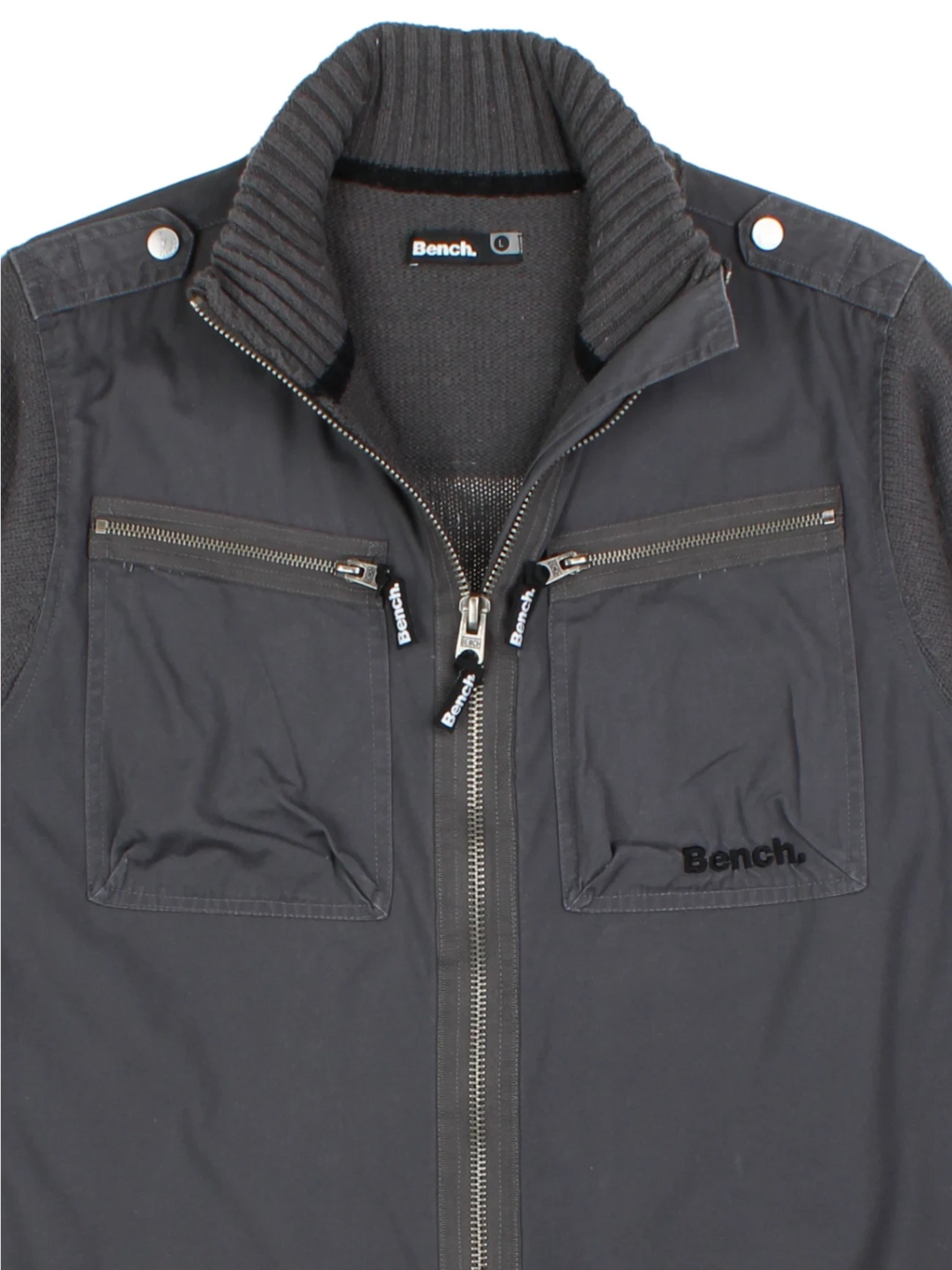 Y2K Bench Funnel Neck Cardigan (Size L)