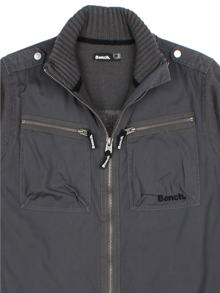 Y2K Bench Funnel Neck Cardigan (Size L)
