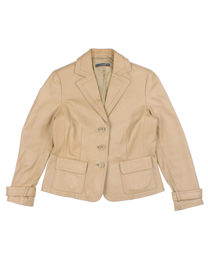 Y2K Liz Claiborne Leather Blazer (Size S)