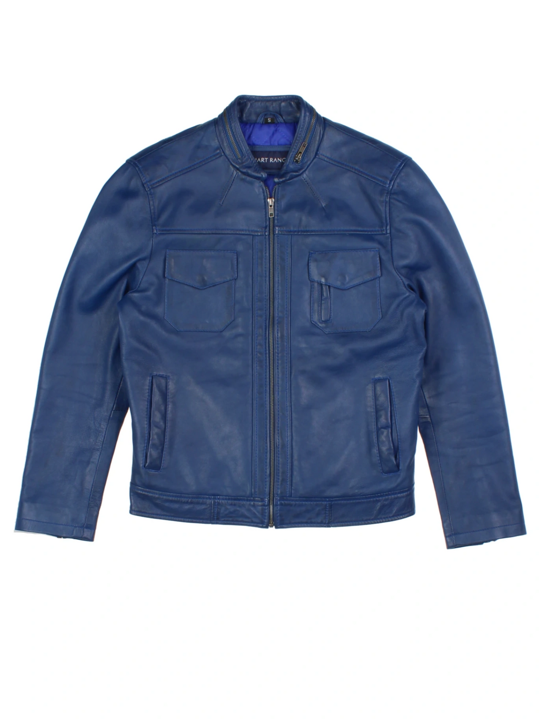 Y2K Leather Biker Jacket (Size S)