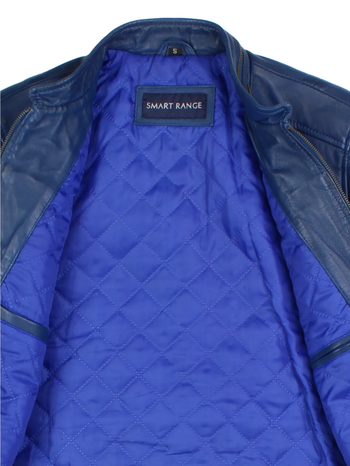 Y2K Leather Biker Jacket (Size S)
