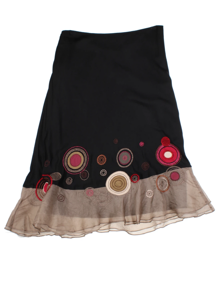 Y2K Layered Midi Skirt (Size XXL)