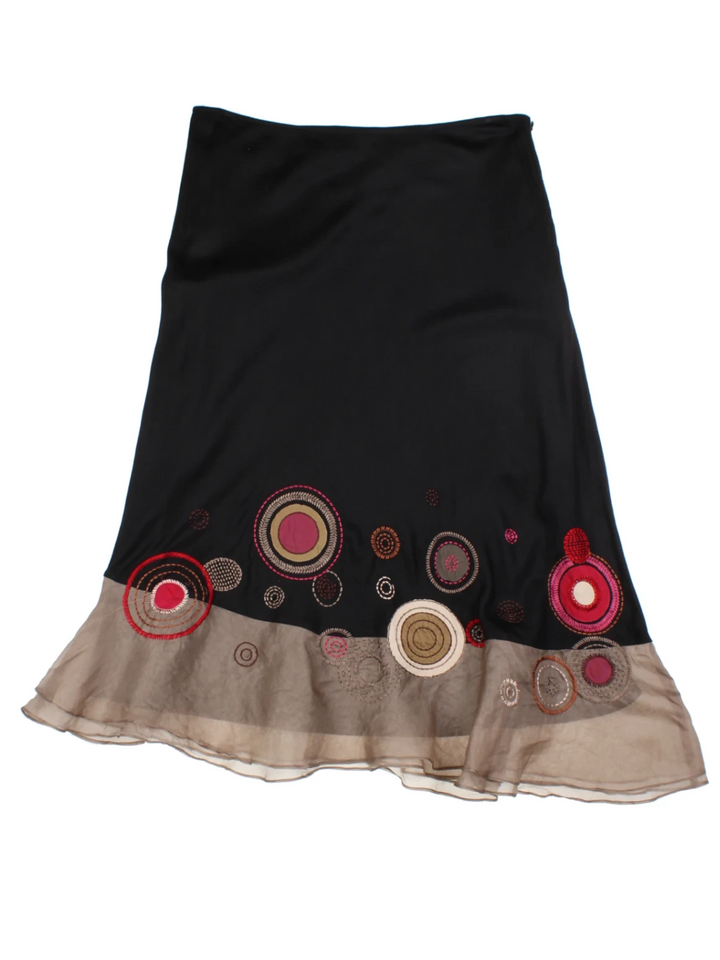 Y2K Layered Midi Skirt (Size XXL)