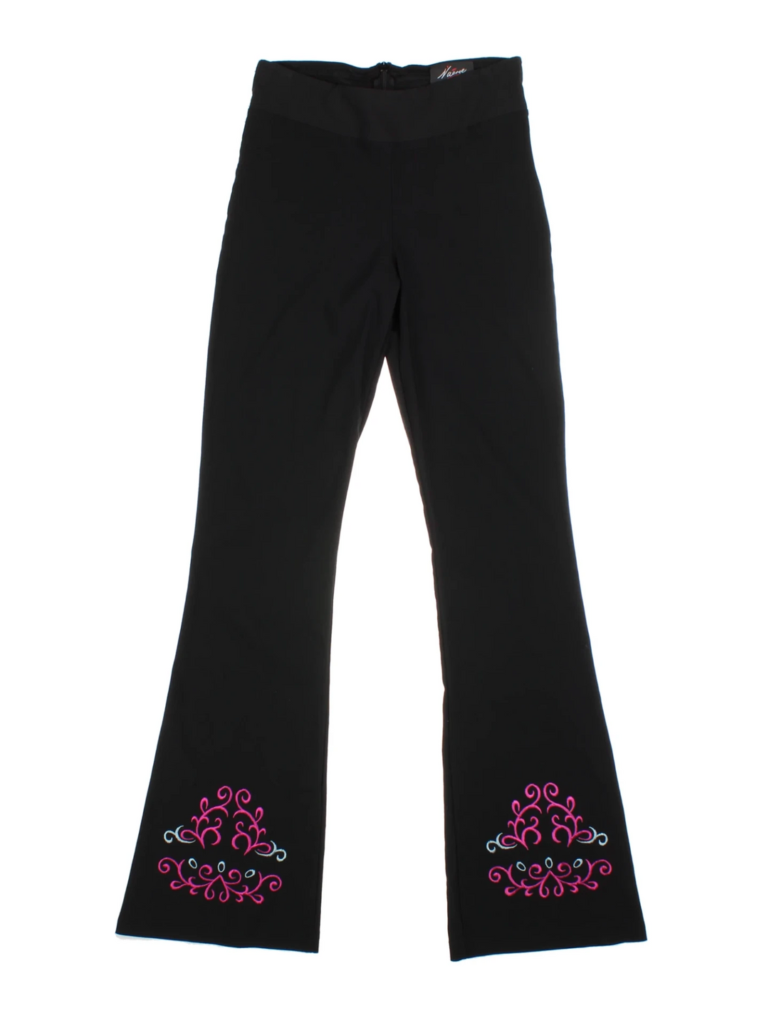 Y2K Embroidered Flared Trousers (Size S)