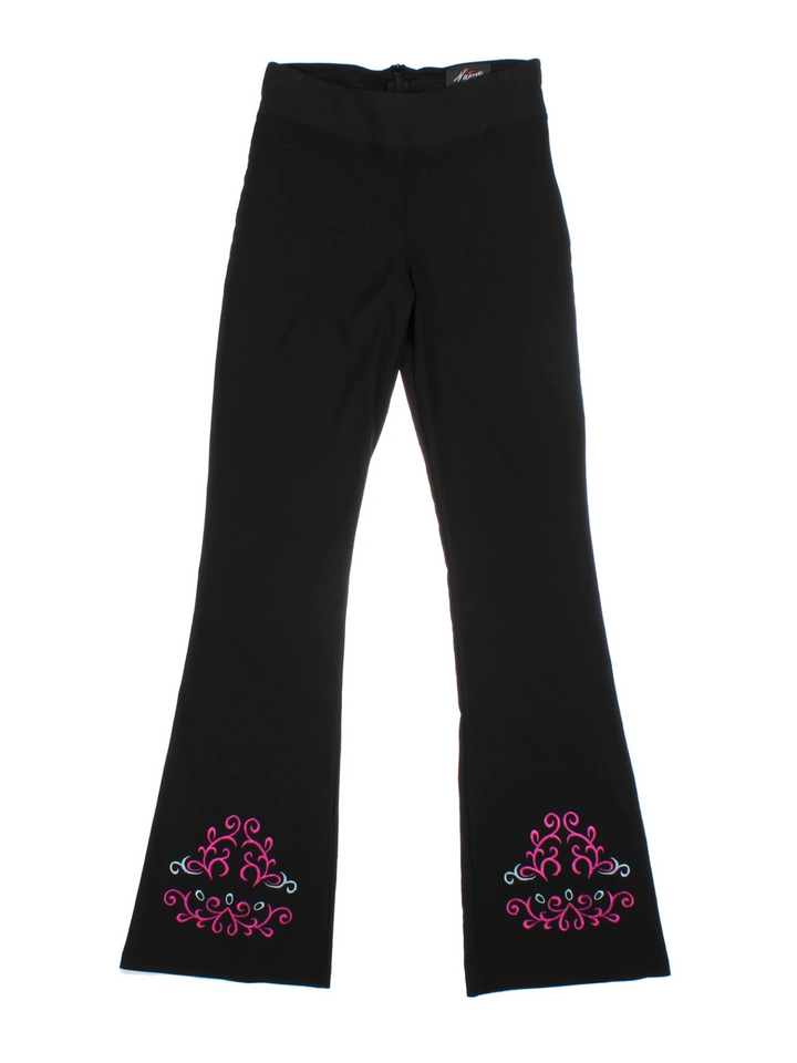 Y2K Embroidered Flared Trousers (Size S)