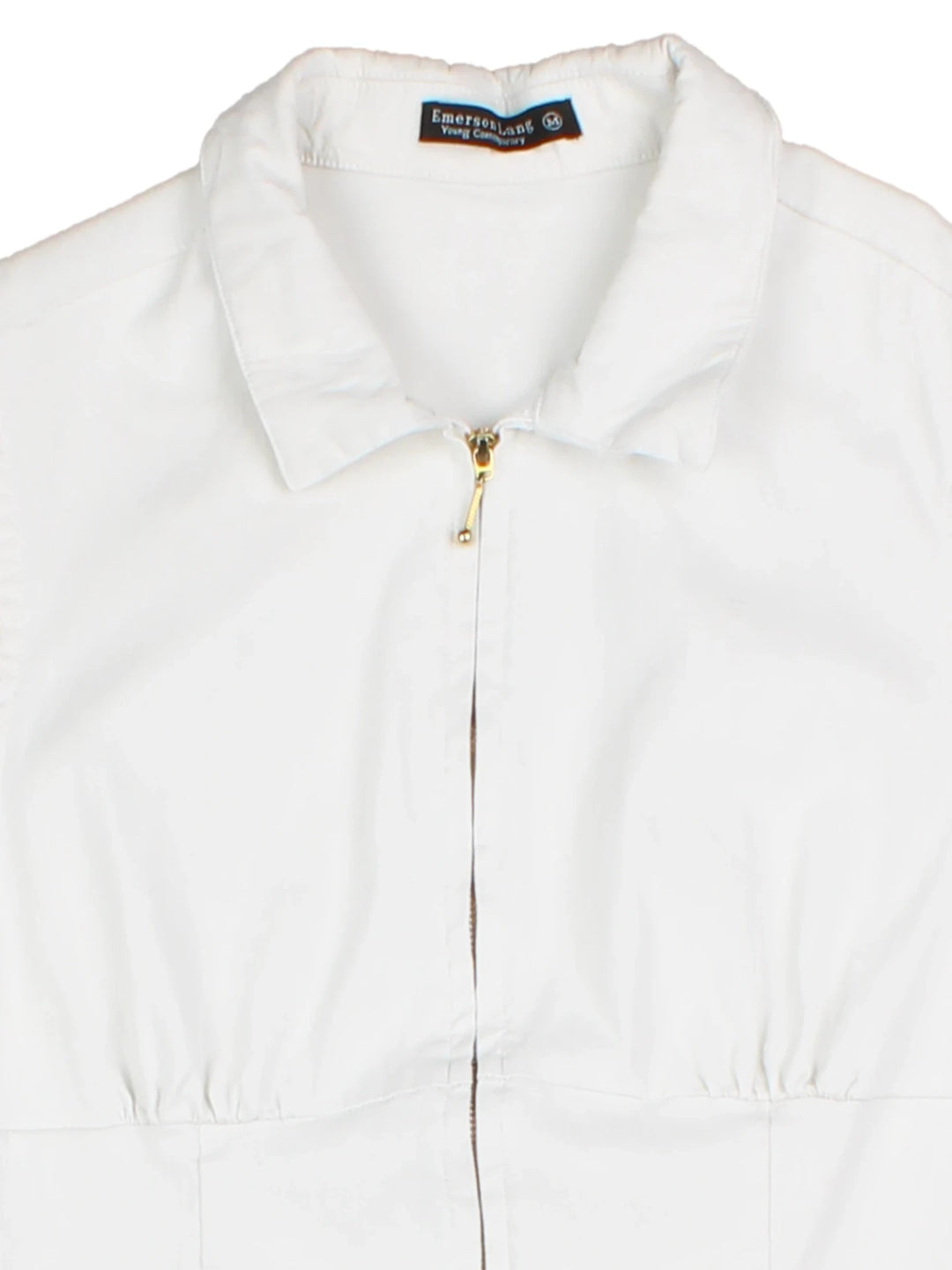 Y2K Mandarin Collar Zip Top (Size M)