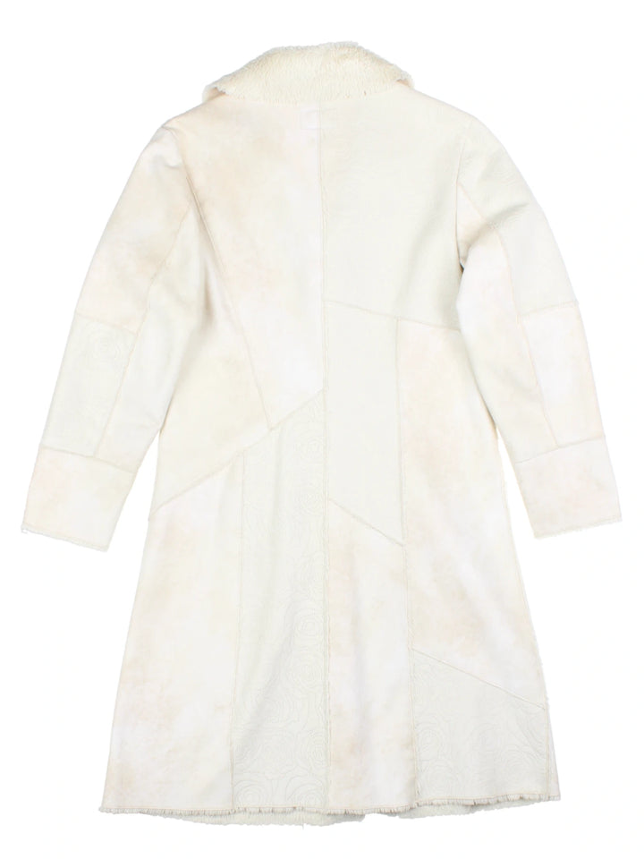 Y2K Per Una Patchwork Shearling Coat (Size M)