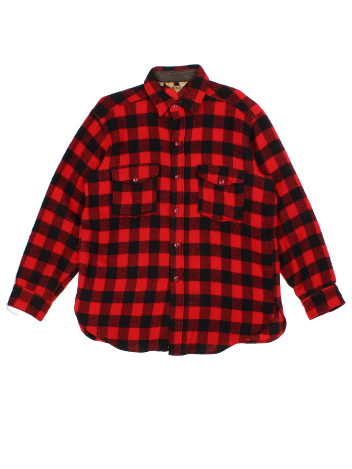 Woolrich Buffalo Check Wool Overshirt (Size L)