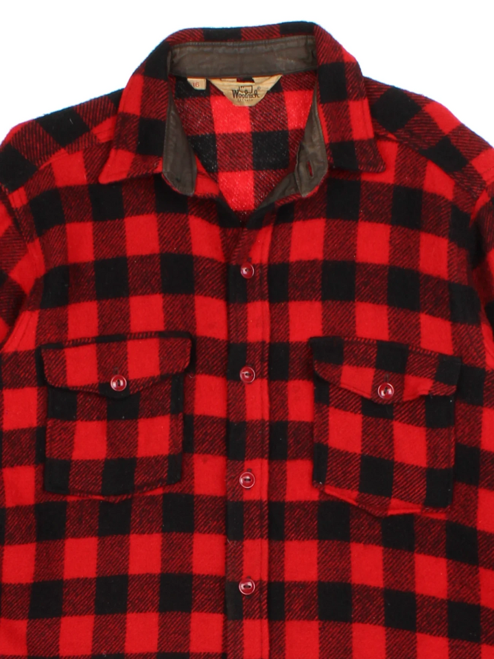 Woolrich Buffalo Check Wool Overshirt (Size L)