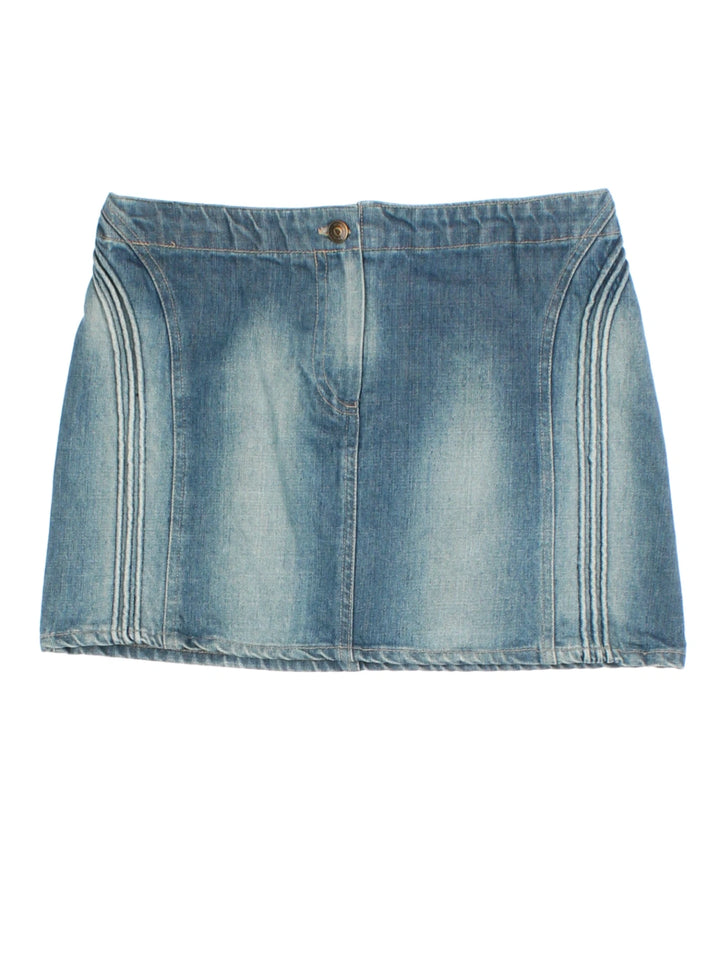 Y2K Morgan Denim Mini Skirt (Size L)