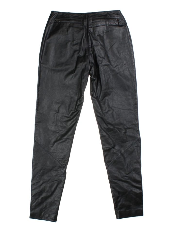 Harley-Davidson Leather Tapered Leg Trousers (Size XS)