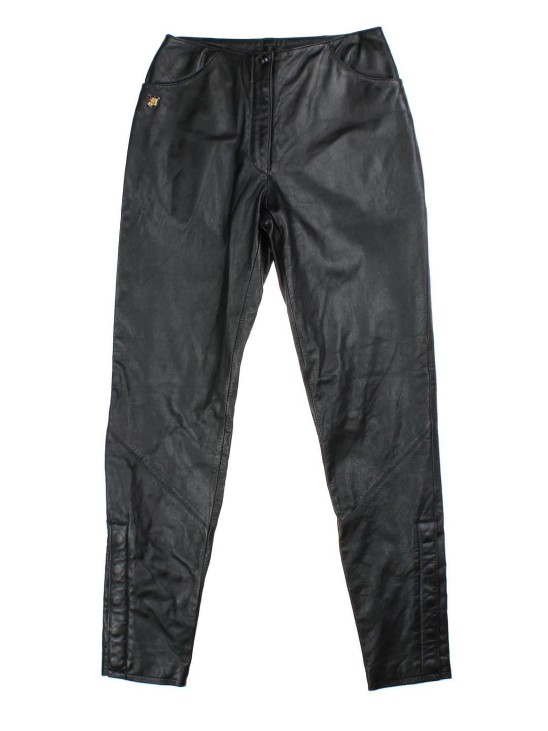 Harley-Davidson Leather Tapered Leg Trousers (Size XS)