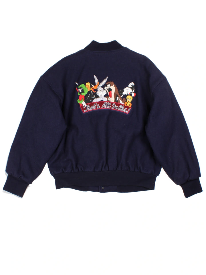 90's Warner Brothers Looney Tunes Bomber Jacket (Size XL)