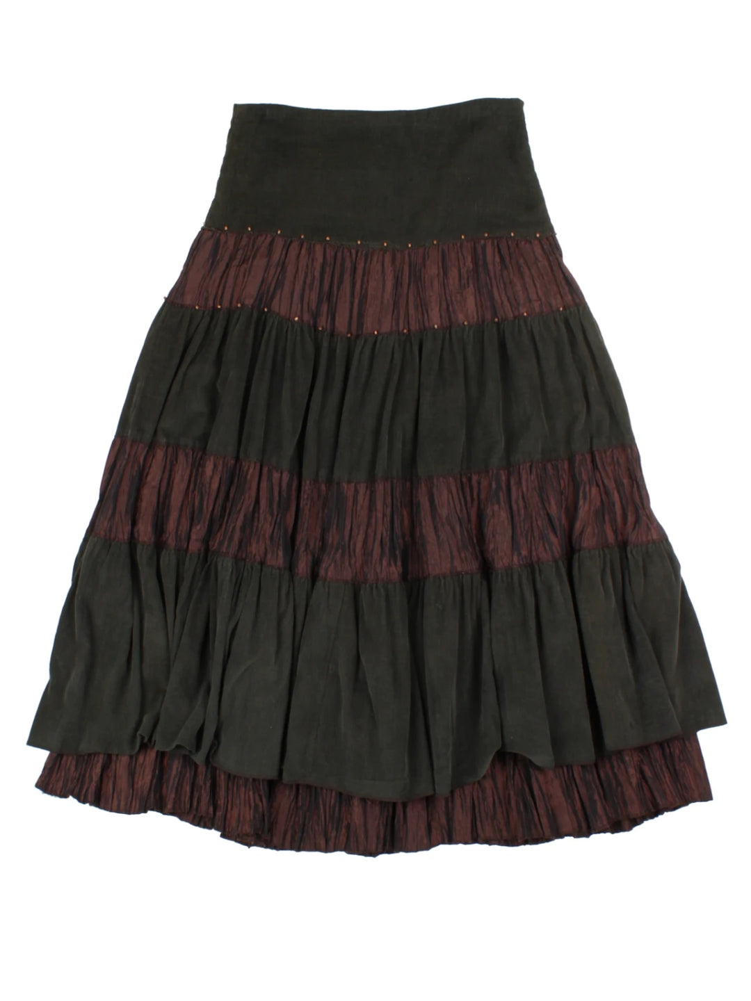 Y2K Black Layered Maxi Skirt (Size XS)