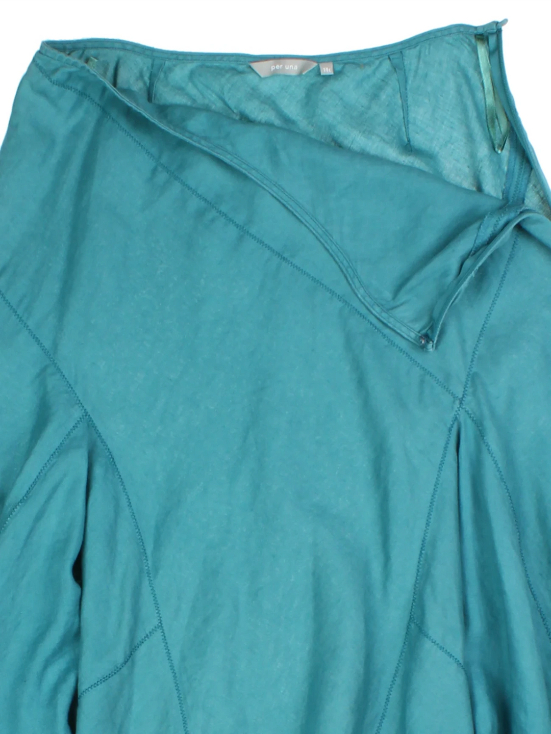 Y2K Teal Layered Midi Skirt (Size M)