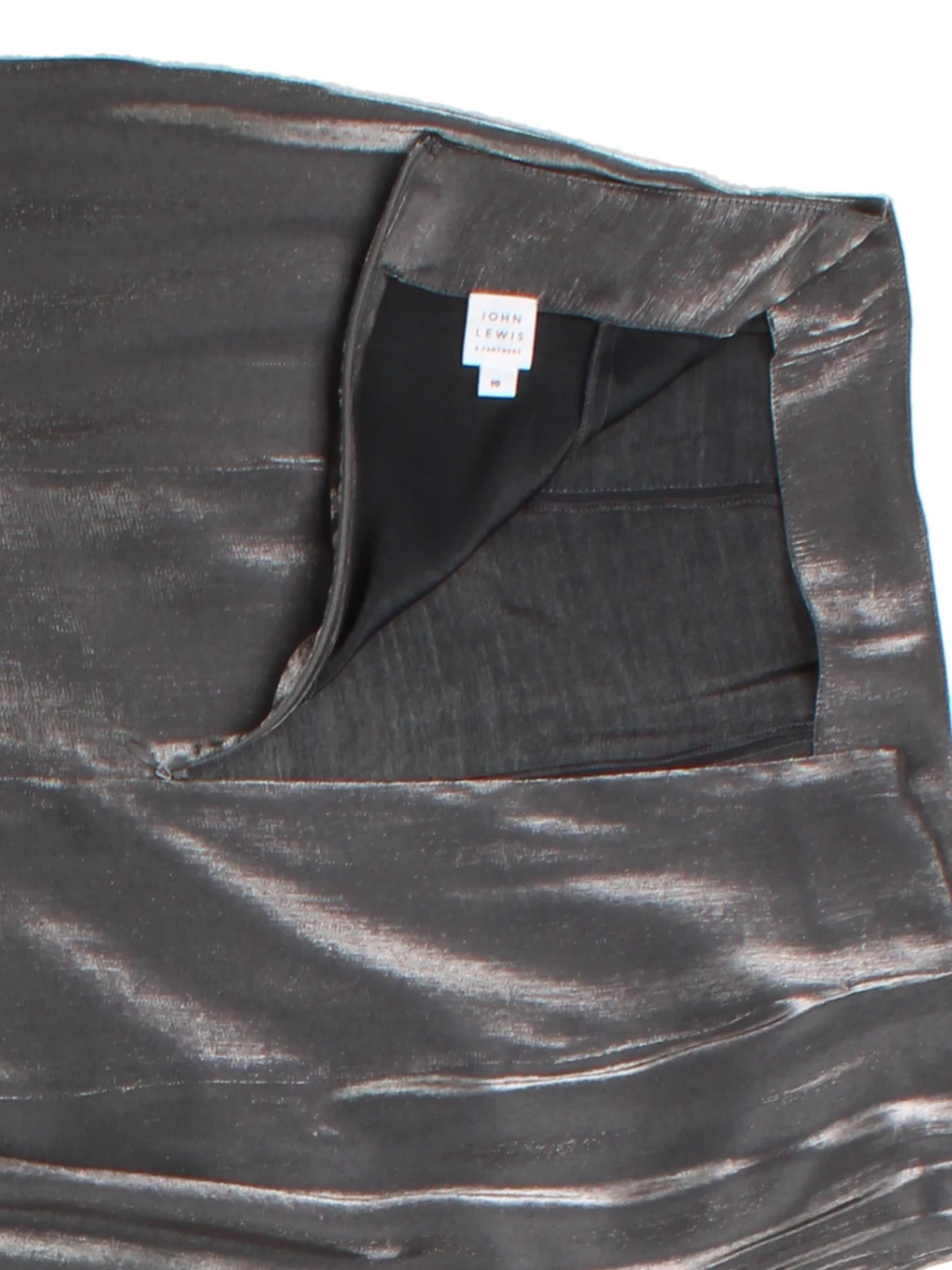Y2K Metallic Silver Maxi Skirt (Size M)